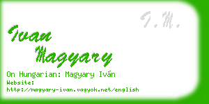 ivan magyary business card